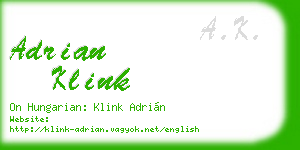 adrian klink business card